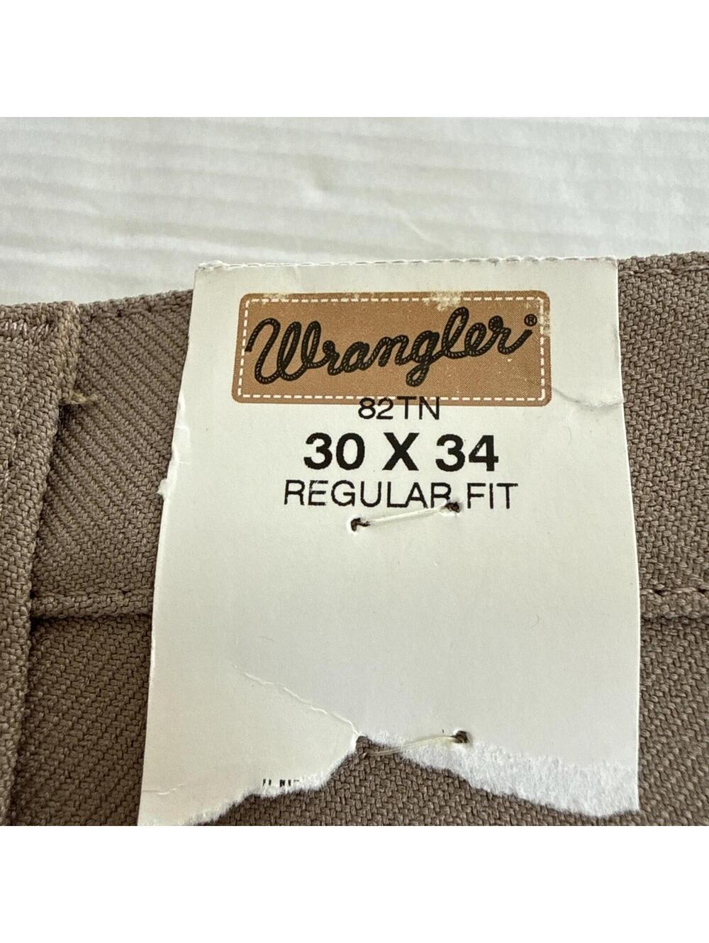 NWT Men's Wrangler® Wrancher Tan 82TN Polyester Dress Pants 30x34 Regular Fit. - Picture 3 of 9